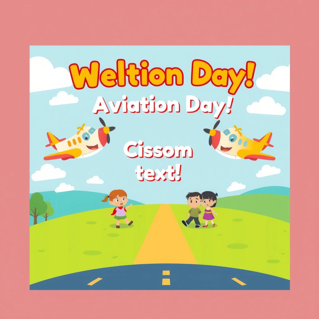 Plakat powitalny "Dzień Lotnictwa!" - Szablony - Dzień Lotnictwa